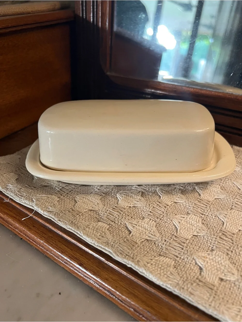 MCCOY Vintage MCM Stoneware Tabletop Set Butter Dish Salt & Pepper Sugar Bowl